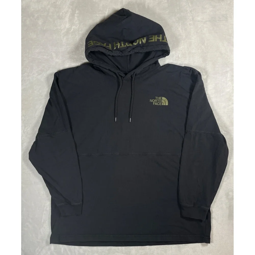 The North Face Lightweight Hoodie Men's XXL Black Logo Cotton